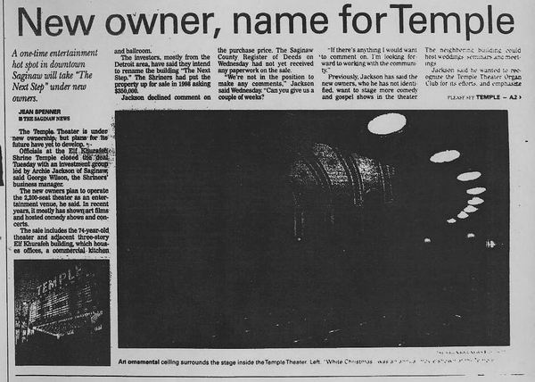Temple Theatre - Article (newer photo)